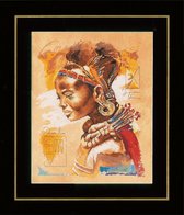 Telpakket kit Afrikaanse vrouw  - Lanarte - PN-0008009