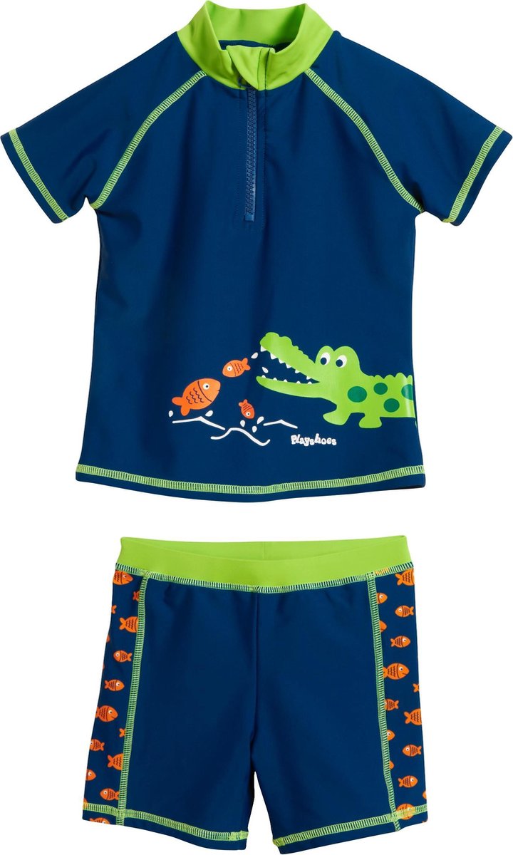 Playshoes UV zwemsetje Kinderen Krokodil - Blauw - Maat 86/92