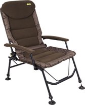 Faith Mistress Chair XXL - Karperstoel - Campingstoel - Visstoel - Armleuningen - Verstelbaar - Opklapbaar - Stevig - Fleece Zitting - Comfortabel - Groen