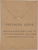 Kasey Oneindigheidssymbool Infinity Symbol hanger aan ketting  - Goudkleurig - Wenskaart