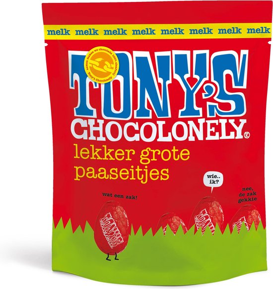 van wijs Kan worden berekend Tony's Chocolonely Paaseitjes Melk - 24 x 14 stuks | bol.com