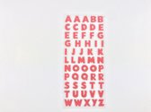 DIY glitterende alfabet Rood | 1 vel met 55 stickers |