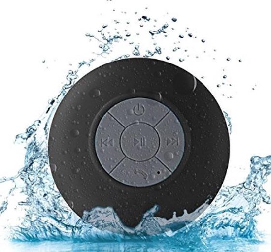 Wisegoods - premium waterproof bluetooth speaker met zuignap - badkamer & douche speaker - zwart