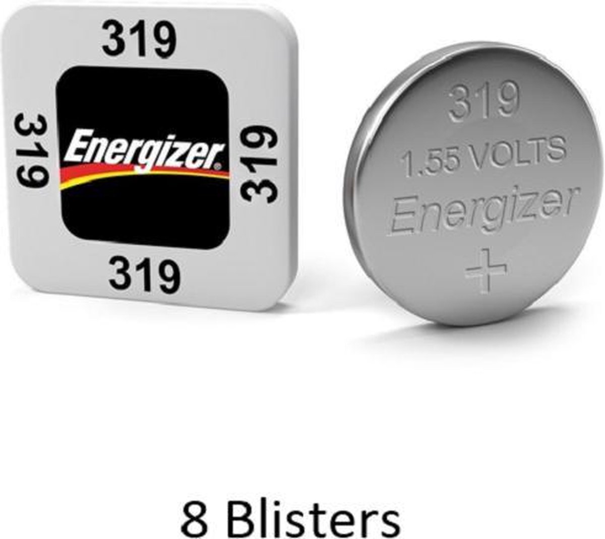 8 stuks (8 blisters a 1 stuk) Energizer Zilver Oxide Knoopcel 319 LD 1.55V