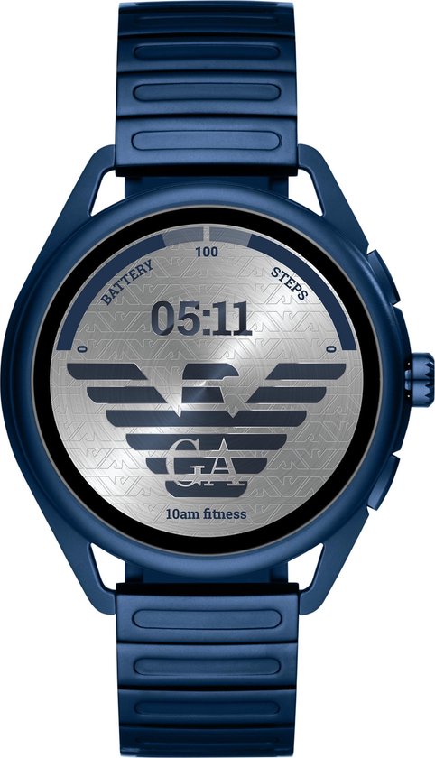Emporio Armani Connected Matteo Gen 5 ART5028 - Smartwatch Heren - Blauw |  bol.com