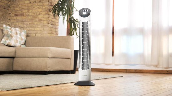 Cecotec Stille torenventilator - Toren ventilator staand - Timer - Wit