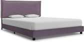 Bedframe Taupe Stof 140x200 cm (Incl LW Anti kras Vilt) - Bed frame met lattenbodem - Tweepersoonsbed Eenpersoonsbed