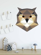 Origami veelhoekige uil muursticker kinderkamer