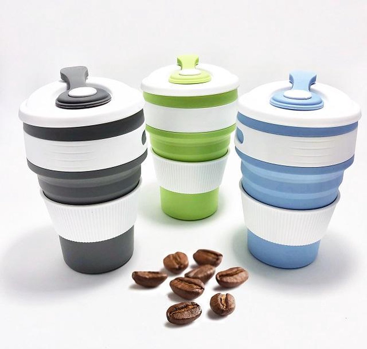 Koffiebeker to go- Inklapbaar - Duurzaam - Reisbeker - 350 ml