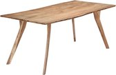 Eettafel Bruin Hout (Incl LW Klok) Rechthoekig - Dineertafel - Eet tafel - Eetkamertafel - Woonkamer tafel