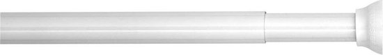 Witte Sealskin douchegordijnstang, 155-255 cm