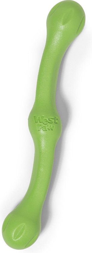 West Paw Zwig Zogoflex Echo - Flexibele Werpstok voor Honden - Ideaal voor Trekspel - Blijft Drijven - Groen, Oranje en Paars - 35 cm lang - Groen