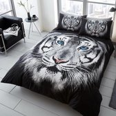 Tijger 2 persoons dekbedovertrek - 200 x 200 cm. - Tiger Face dekbed