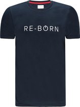 Re-Born Logo Korte Mouw T-shirt Heren - Navy - Maat S