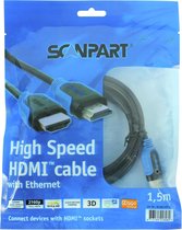 Scanpart - Câble HDMI Scanpart Bleu 1,5 m - Garantie de remboursement de 30 jours