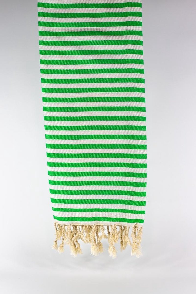Knidos – Turkse hamamdoek – 100x180 cm – katoen – licht & sneldrogend – groen