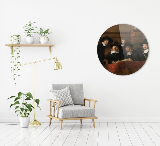 Les échantillonneurs | Rembrandt van Rijn | Plexiglas rond | Décoration murale | 80 cm x 80 cm | Peinture | Maîtres anciens | Photo sur plexiglas