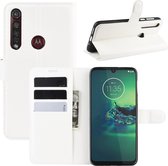 Book Case - Motorola Moto G8 Plus Hoesje - Wit