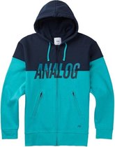 Analog Kincaid bonded fleece zipped hoodie eclipse