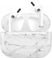 Hardcover Case voor de AirPods Pro - Wit Marmer