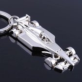 F1 Sleutelhanger - Auto / Fiets Keychain - Zilver