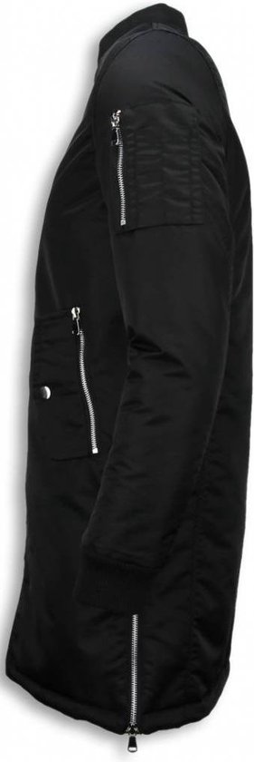 STEGOL Heren Bomberjack Lang Winterjas Parka Urban Bomber Jas Zwart STEGOL Heren Bomberjack Lang Winterjas Parka Urban Bomber Jas Zwart