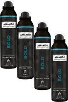Amando Bold Shower Foam - Doucheschuim - 4 x 200 ml Voordeelverpakking