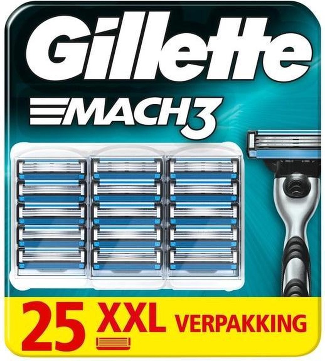 map gaan beslissen uitbarsting Gillette MACH3 scheermesjes 25 stuks | bol.com