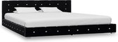 Bedframe Zwart Velvet Fluweel (Incl LW Led klok) 180x200 cm - Bed frame met lattenbodem - Tweepersoonsbed