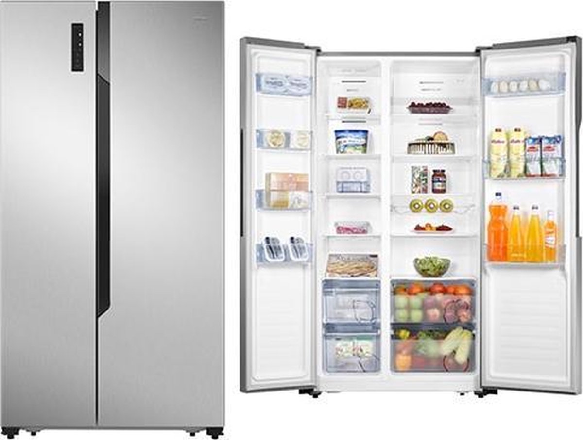 ETNA AKV1178RVS - Amerikaanse koelkast - RVS | bol.com