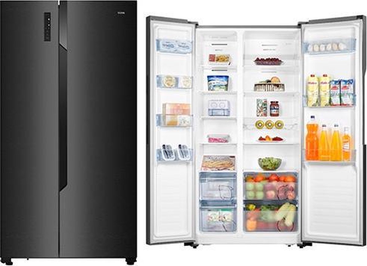 ETNA AKV1178ZWA - Amerikaanse koelkast - Zwart | bol.com