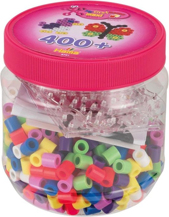 Hama Ton Maxi Beads And Pegboards 400 Kralen - 8791