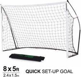 Voetbaldoel Quickplay Kickster Academy 8x5ft voetbalgoal 2,4 x 1,5 m