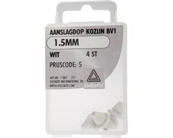 Aanslagdop kozijn- kozijnen 4 stuks 1,5 mm wit