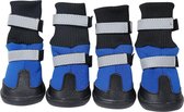 Set Elastische winter schoenen hondenschoenen  - Anti-slip - Extra large - Blauw