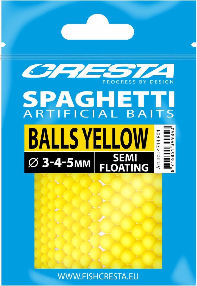 Cresta Spaghetti Balls 15St. Yellow