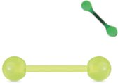 Tepelpiercing flexibele staaf groen
