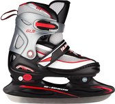 Nijdam Ice Hockey Skate Junior Ajustable - Semi-Softboot - Zwart/ Argent/ Rouge - 34-37