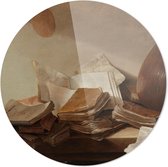 Stilleven met boeken | Jan Davidsz. de Heem | Rond Plexiglas | Wanddecoratie | 90CM x 90CM | Schilderij | Oude meesters | Foto op plexiglas