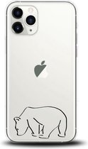 Apple Iphone 11 Pro Max transparant siliconen hoesje - ijsbeer