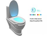 Éclairage de cuvette de toilette-éclairage-automatique-LED, éclairage-siège-de-toilette-pour-toilette, en-8-couleurs-réglables-lampe-de-toilette-veilleuse-détecteur de mouvement