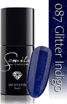 087 UV Hybrid Semilac Glitter Indigo 7 ml.