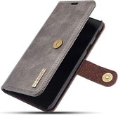 Samsung Galaxy A6 Leren 2-in-1 Bookcase en Back Cover Hoesje Grijs