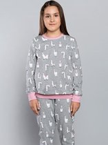 Familie Pyjama voor kinderen Lama Melange/Roze 148 Size : 122/128