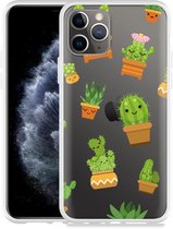 Geschikt voor Apple iPhone 11 Pro Hoesje Happy Cactus - Designed by Cazy