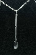 Zilveren Roeispaan ketting hanger