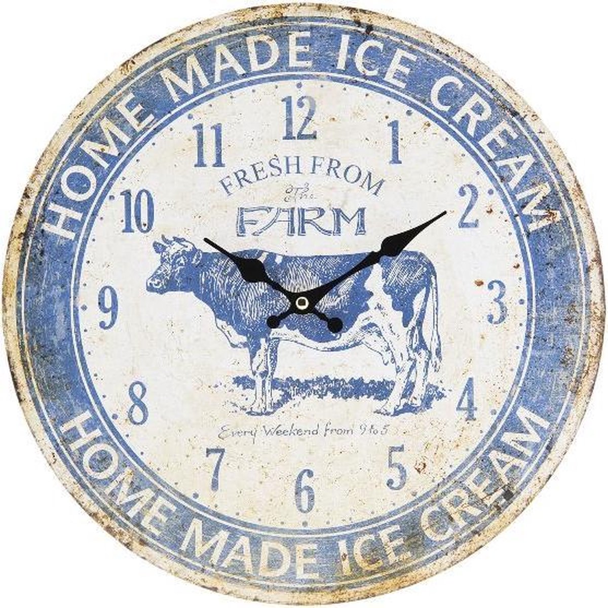 Wandklok Ice Cream Vintage retro design