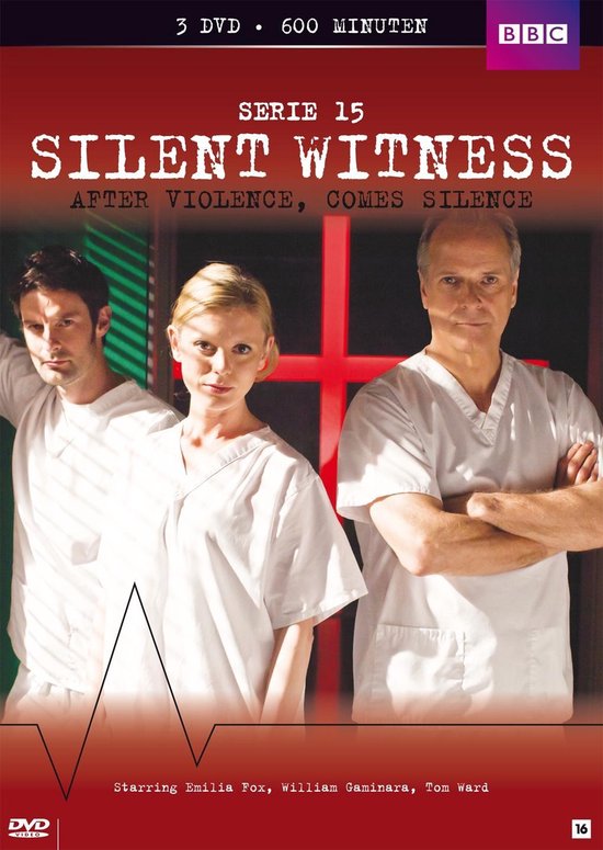 Drie personen in witte doktersjassen staan op de voorkant van een dvd-hoes.