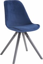 CLP Toulouse - Eetkamerstoel - Rond frame - Fluweel blauw grijs