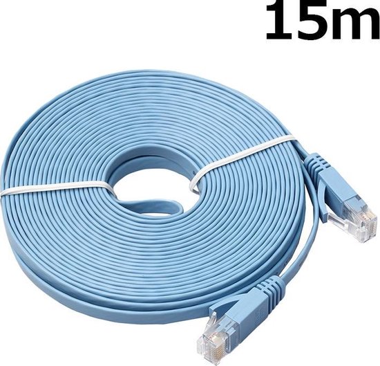 Supersnelle Platte Kabel Cat 6 RJ45 Platte Netwerkkabel - LAN Ethernet  Kabel - Wifi... | bol.com